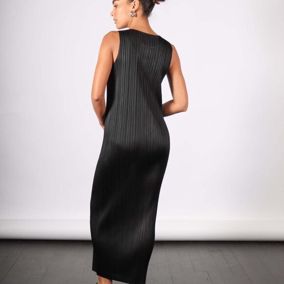 Issey Miyake Pleats Please Basic Column Dress in Black - Size 4 - Picture 5 of 11